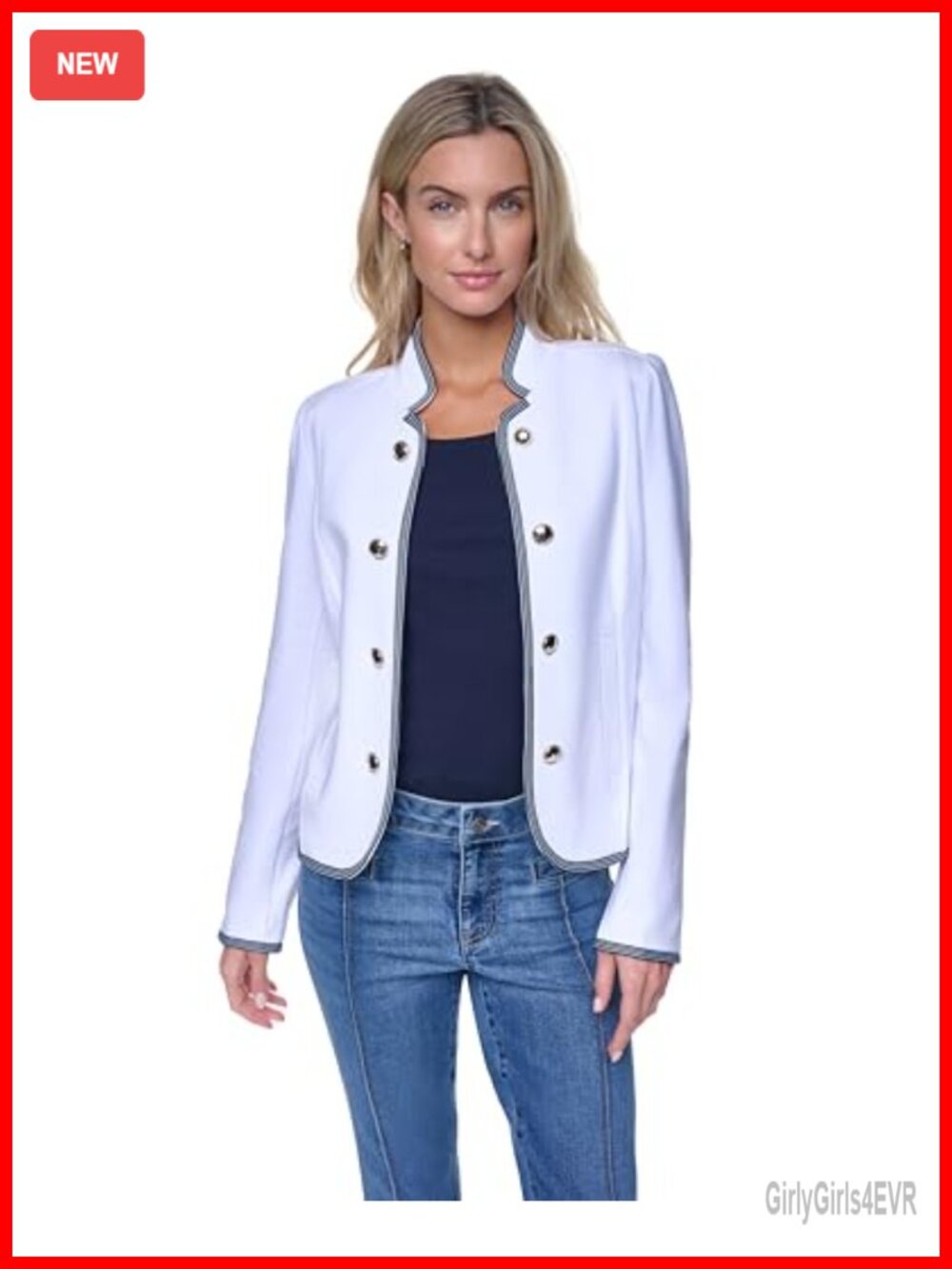 Open Front Knit Captains Jacket Long Sleeve Casual Layer